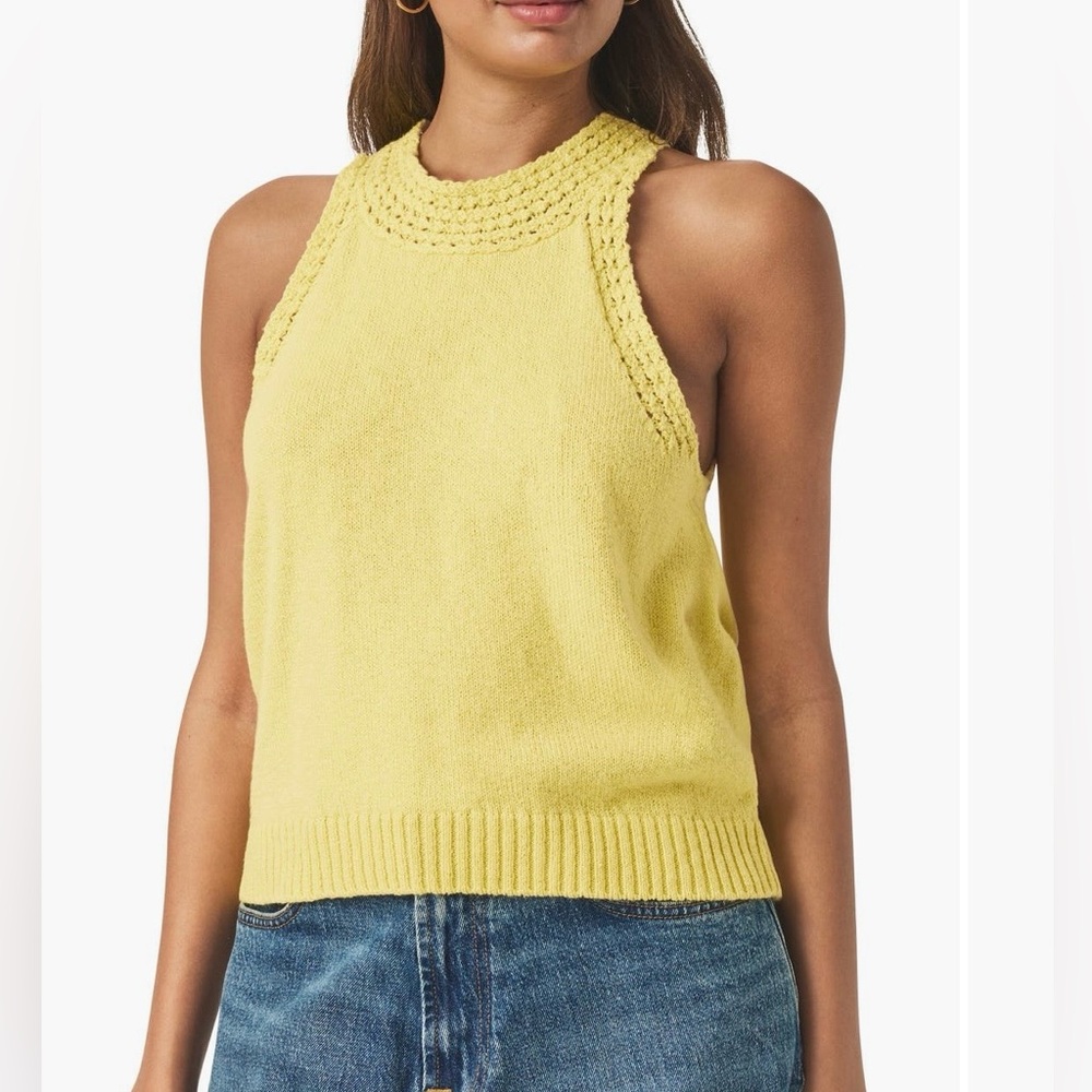 NEW Splendid Women’s Talula Cotton Sweater Tank Yellow Size Large NWT
